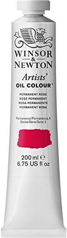 Winsor & Newton Artists' Oil Color, 200ml (6.75 oz) Tube, Permanent Rose