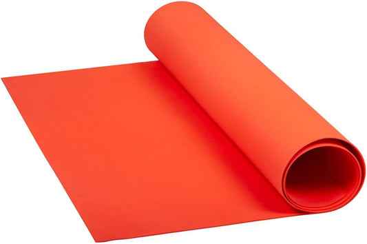 LotusFoam Large 3mm EVA Foam Sheet - 44"x 85" High Density Foam 130 kg/m3 for Cosplay, Costumes, Crafts, Flooring, Outdoor Use - 35 Colors (Orange) - Orange