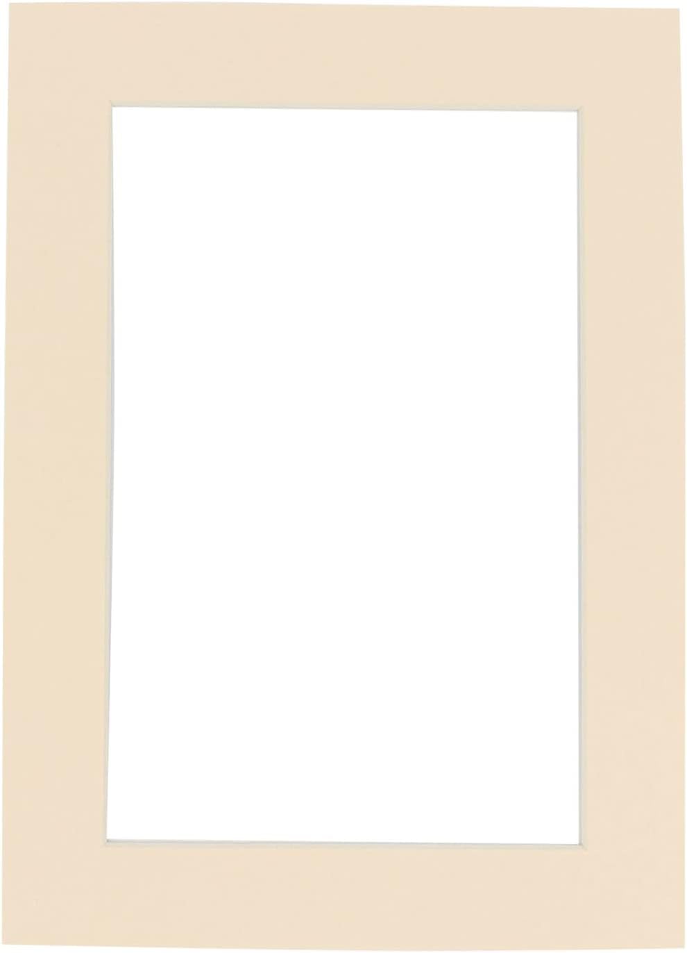 Poster Palooza 11x14 Mat Bevel Cut for 8.5x11 Photos - Acid Free Cream Precut Matboard - For Pictures, Photos, Framing - 4-ply Thickness