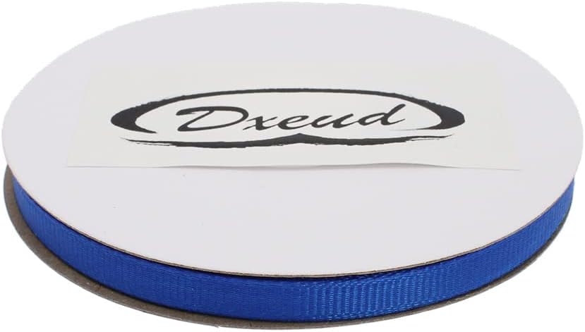 Solid Grosgrain Ribbon 25 Yard Each Roll 100% Polyester Woven Edge (1/4", Royal Blue)