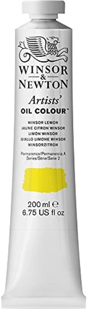 Winsor & Newton Artists' Oil Color, 200ml (6.75 oz) Tube, Winsor Lemon