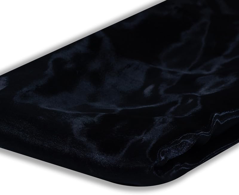 Fynite Black Organza Fabric by The Yard | 1 Yard Long | 44" Wide | Bridal Soft Sheer Organza Tulle for DIY Wedding Dress Fashion Craft Decorations