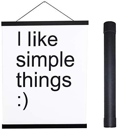 Artmag Magnetic Poster Hanger Frame, 39x27 39x13 39x22 Light Wood Wooden Magnet Canvas Artwork Print Poster Hangers Frames Hanging Kit (Black, 39")