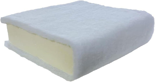 FoamRush 12" x 24" x 24" Seat Cushion Foam with Batting/Dacron (Cushion Seat Replacement) Made in USA