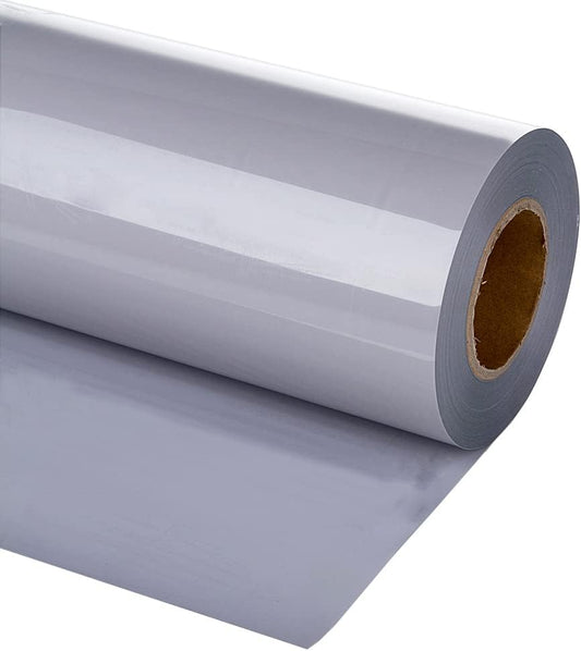 guangyintong Heat Transfer Vinyl Gray HTV Rolls, 12" x 10ft Gray Iron on Vinyl for T-Shirts, Matte Surface HTV Vinyl for All Cutter Machine Easy to Cut & Weed for Heat Vinyl DIY Design