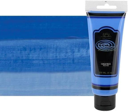 Creative Inspirations Acrylic Paint - Cobalt Blue - 120 mL Tube - Smooth & Creamy Consistency, Vibrant Pigmentation, Great Coverage for Artists - Clean Up with Soap & Water