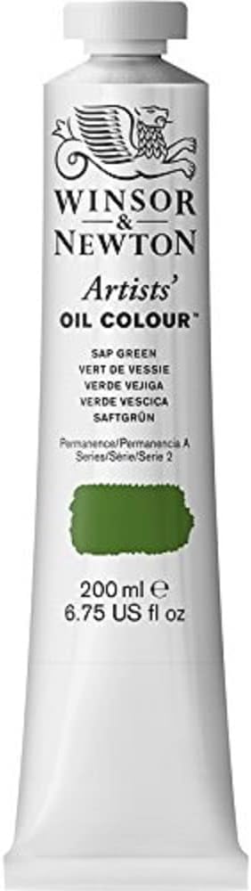 Winsor & Newton Artists' Oil Color, 200ml (6.75 oz) Tube, Sap Green