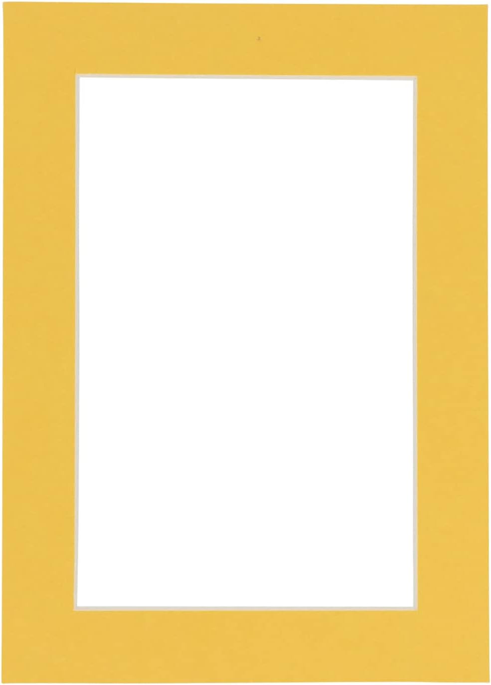 Pack of Ten Acid Free 11x14 Mats Bevel Cut for 8.5x11 Photos - Chamois Yellow Precut Matboards With Backing Boards and Self Seal Photo Mat Bags For Pictures, Photos, Framing - 4-ply Thickness