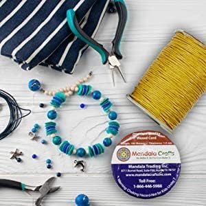 Mandala Crafts 1.5mm 109 Yards Purple Cotton Waxed Cord for Jewelry Making Bracelet Cord Waxed String - Beading String Thread Jewelry Cords for Necklaces String