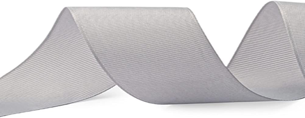 LIUYAXI 2" X 50 Yards Solid Silver/Grey Grosgrain Ribbon, Perfect for Crafts, Wedding Decor, DIY Hair Accessories, Sewing, Gift Package Wrapping and More