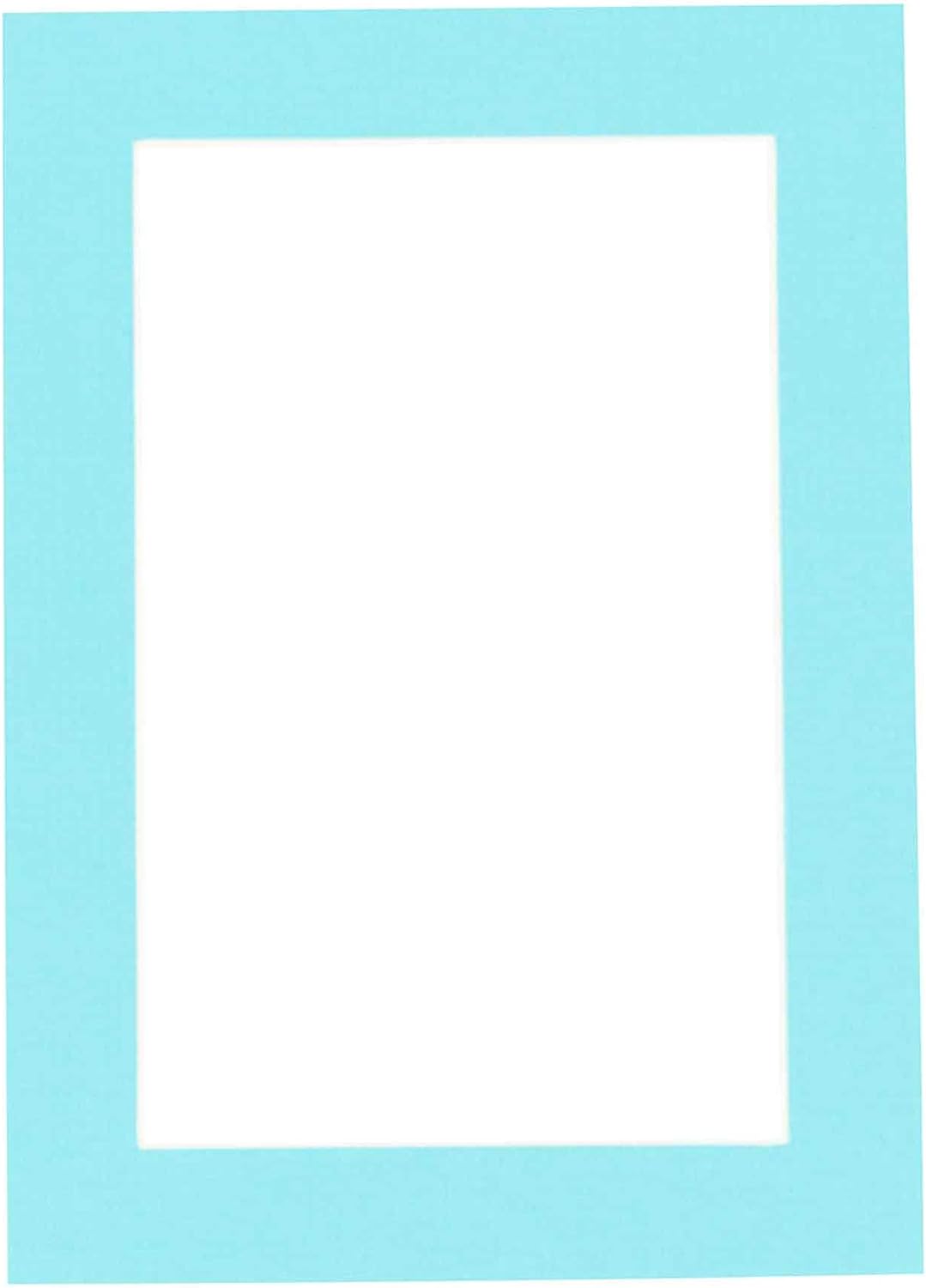 Pack of 25 Acid Free 11x14 Mats Bevel Cut for 8.5x11 Photos - Aquamarine Blue Precut Matboards With Backing Boards and Clear Photo Mat Bags For Pictures, Photos, Framing - 4-ply Thickness