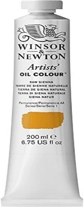 Winsor & Newton Artists' Oil Color, 200ml (6.75 oz) Tube, Raw Sienna
