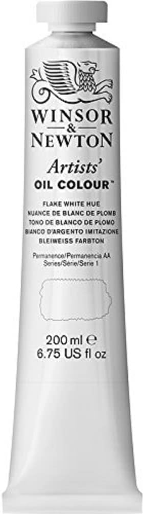Winsor & Newton Artists' Oil Color, 200ml (6.75 oz) Tube, Flake White Hue