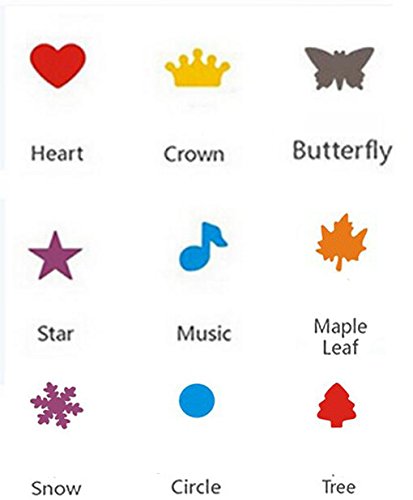 9 PCS Mini Paper Punches Sets Christmas Tree Snowflake and Circle Craft Hole Puncher Shape DIY Scrapbook Paper Cards Art Cutter Tool