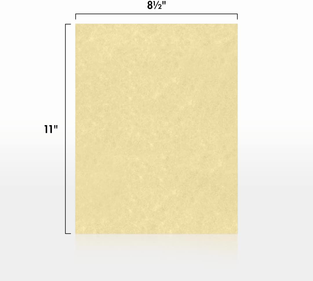 LUXPaper 8.5" x 11" Paper | Letter Size | Gold Parchment | 60lb. Text | 50 Qty