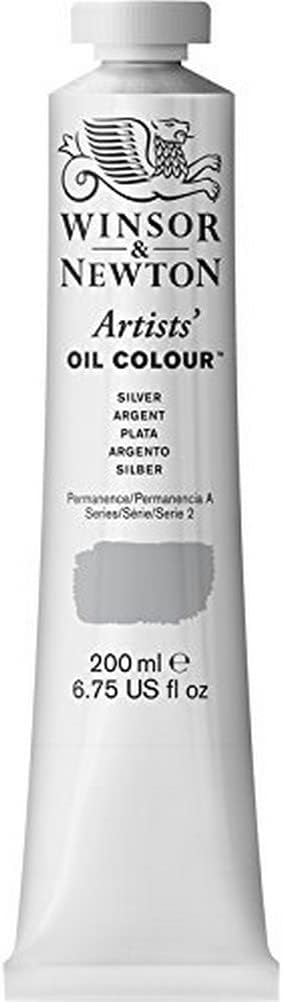 Winsor & Newton Artists' Oil Color, 200ml (6.75 oz) Tube, Silver