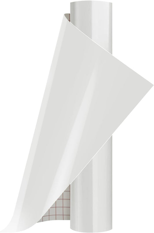 Ant Smart Adhesive Permanent Vinyl Compatible with Cricut Explore and Maker Series Without Cutting Mats, Create DIY Projects, Decals, Stickers & More (White, 13inch x 5ft)