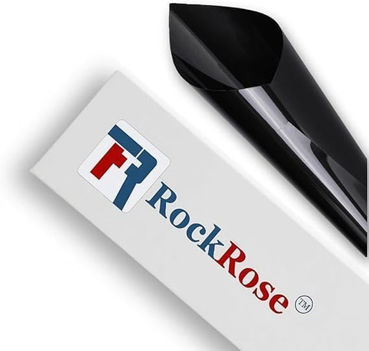 Rockrose Professional Blackout Home Window Tint Film - Sun Blocking Privacy Cover for Home Offices - Room Darkening Sun Light Blocker - 60 in X 100FT - Total Blackout