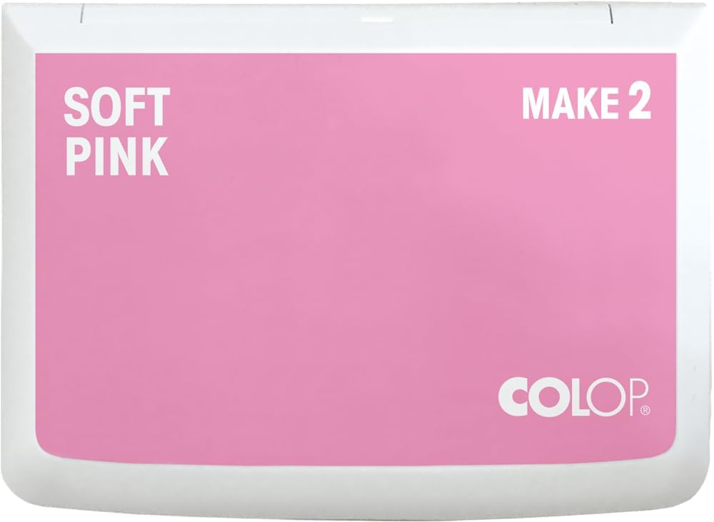 COLOP Make Series, Ink Stamp Pads, with Non-Toxic Premium Ink, Water-Based Acid-Free (Soft Pink, Make 2-2-3/4" x 4-1/4")