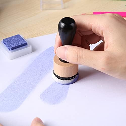 Ink Paints Mixing Blending Tool Mini Round Foam Refills, for Scrapbooking Craft, Control of Ink Placement, No More Inky Fingers Ink Blending Tool with Spare Pads for Rubber Stamping & Scrapbooking