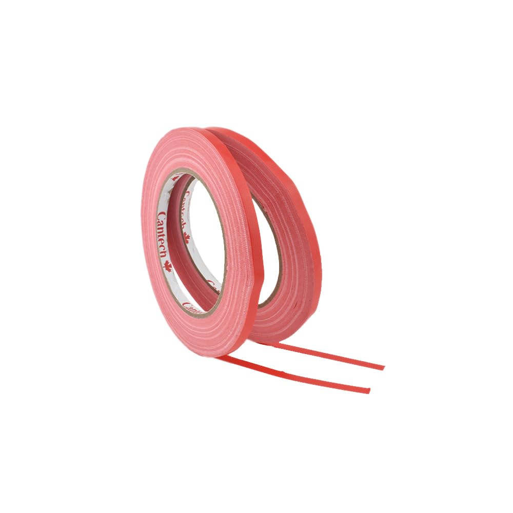 HAHIYO Red 0.25Inch Wide Floral Tape, Waterproof Florist Tape Flower Wrap Adhesive Waterproof Decorative Tape for Bouquet Stem Wrapping Flower Arranging Craft, 2Rolls 200Feet/66Yard Total