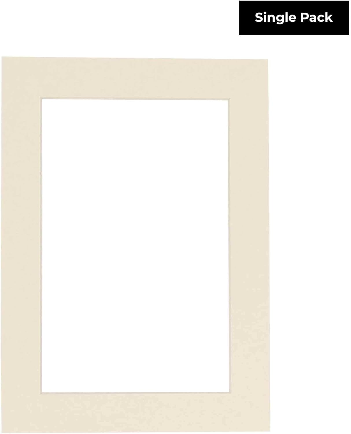 5x7 Mat for 8.5x11 Frame - Precut Mat Board Acid-Free Show Kit with Backing Board, and Clear Bags Textured Cream 5x7 Photo Matte Made to Fit a 8.5x11 Picture Frame Matboard for Framing, Pack of 1 Mat