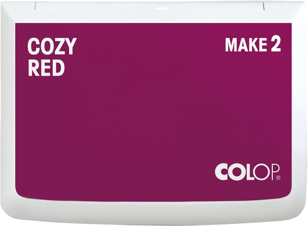 COLOP Make Series, Ink Stamp Pads, with Non-Toxic Premium Ink, Water-Based Acid-Free (Cozy Red, Make 2-2-3/4" x 4-1/4")