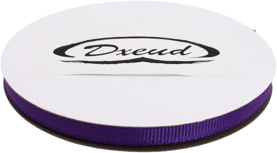 Solid Grosgrain Ribbon 25 Yard Each Roll 100% Polyester Woven Edge (1/4", Purple)