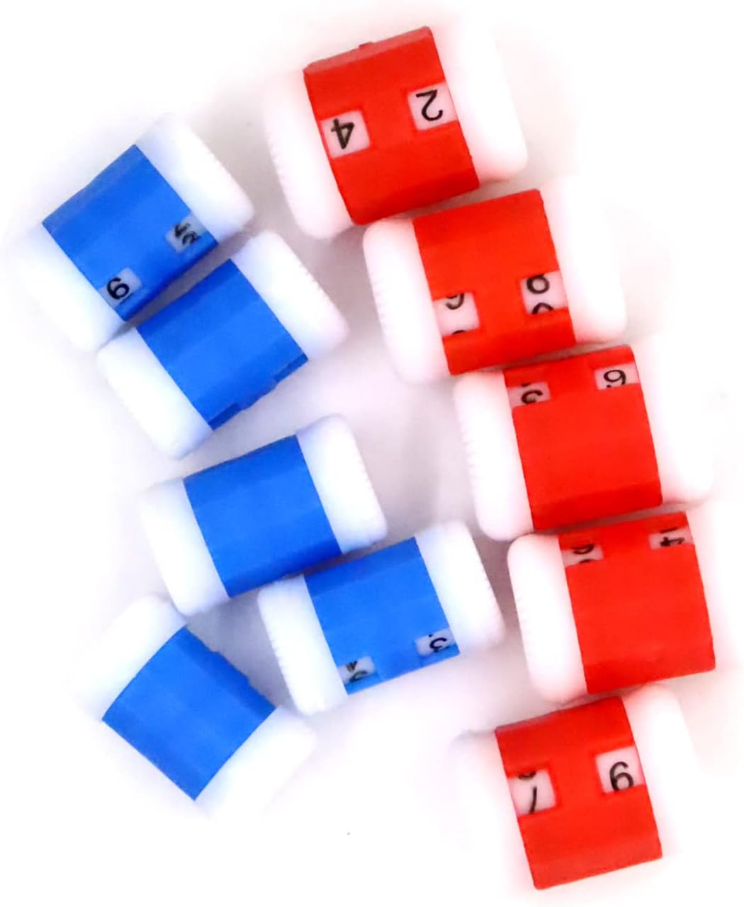 Booge 10 Pcs 2 Sizes Plastic Knit Counter Knitting Crochet Stitch Marker Row Counter for Recording The Number of Weaving Rows - 5 Large and 5 Small