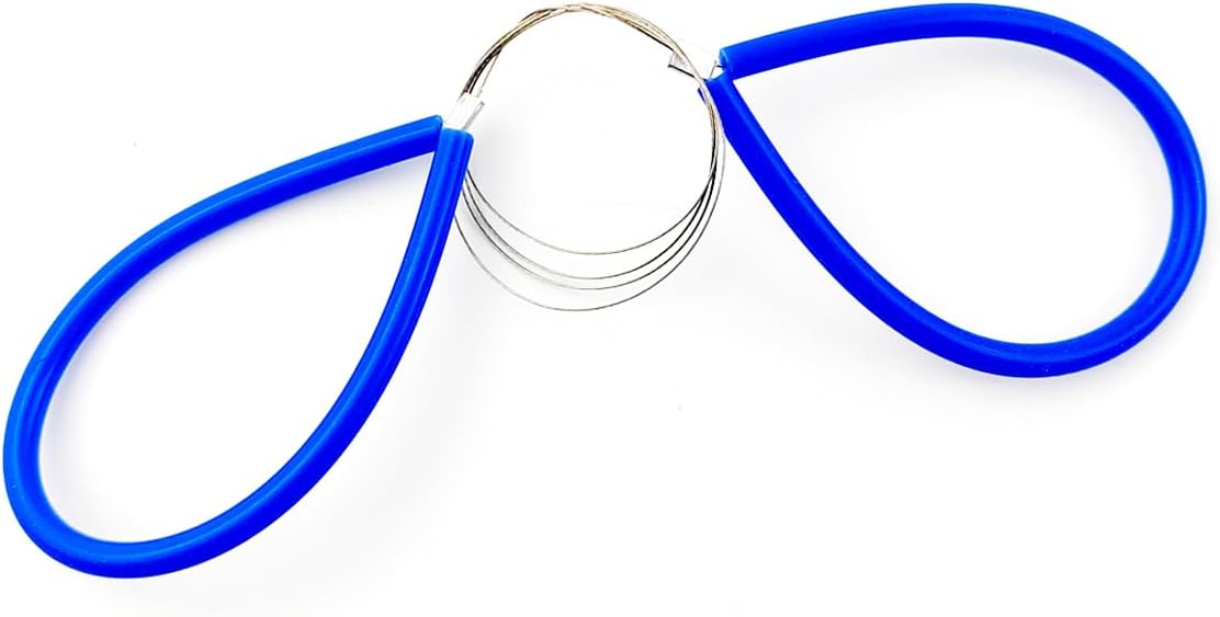 TIHOOD 6PCS Clay Cutters Wire Steel Wire Clay Cutter Pottery Tools Cut Off Tools with Rubber Handle for Clay Artist Sculpting Cheese Dough (Blue)