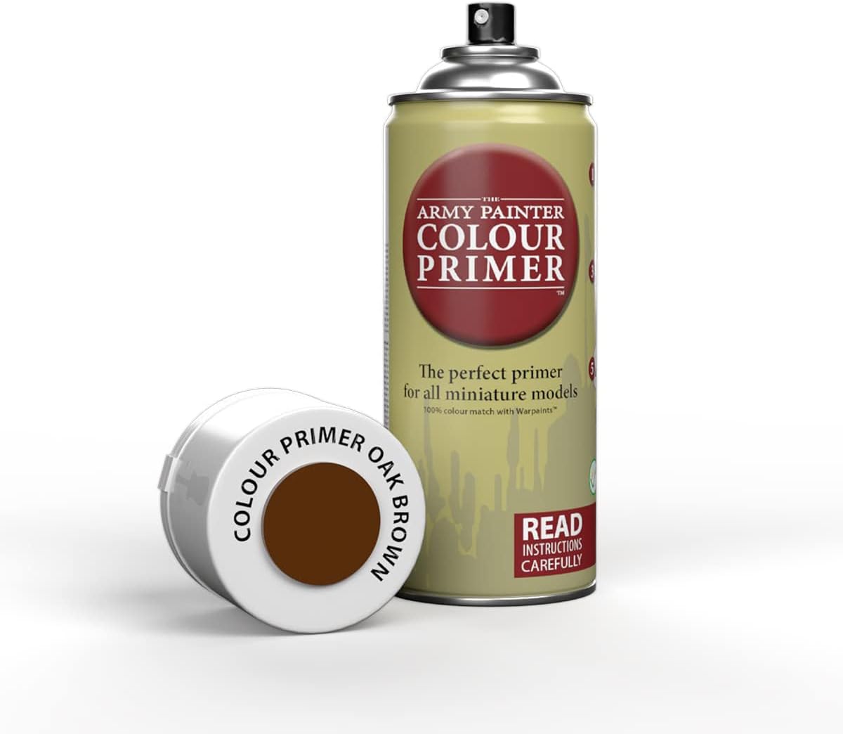 The Army Painter Colour Primer Oak Brown, 400 mL Acrylic Spray Primer, Spray Paint for Miniature Priming Basecoat, Tabletop Roleplaying, Boardgames, and Wargames Miniature Modelling