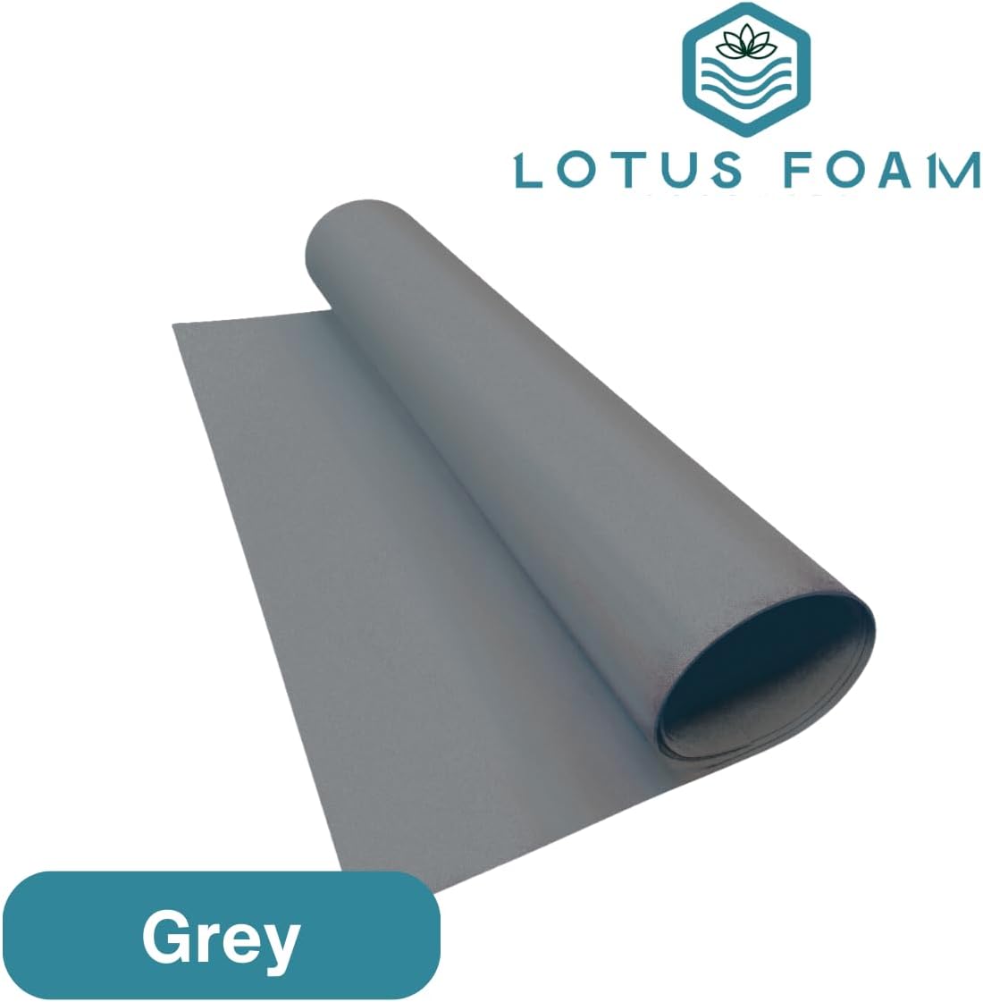 LotusFoam Large 3mm EVA Foam Sheet - 44"x 85" High Density Foam 130 kg/m3 for Cosplay, Costumes, Crafts, Flooring, Outdoor Use - 35 Colors (Grey) - Grey