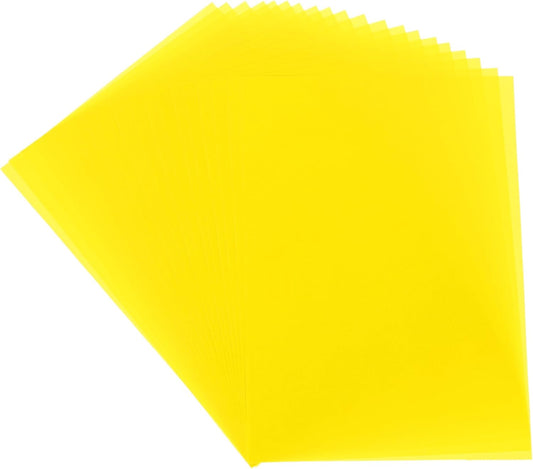 MECCANIXITY Colored Vellum Paper, 40 Sheet Yellow Transparency 11.7 x 8.2 Printable Vellum Paper, Translucent Vellum Sheets for Printing Wedding Invitations, Ink Jet Laser Printer