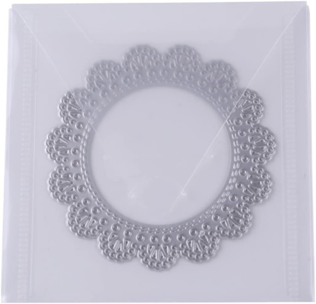 20 Pieces Clear Die & Stamp Plastic Storage Bag, Resealable Large Envelope Pocket for DIY Scrapbooking Paper Card Craft Making and Cutting Dies Stencil (4.75"x4.75")