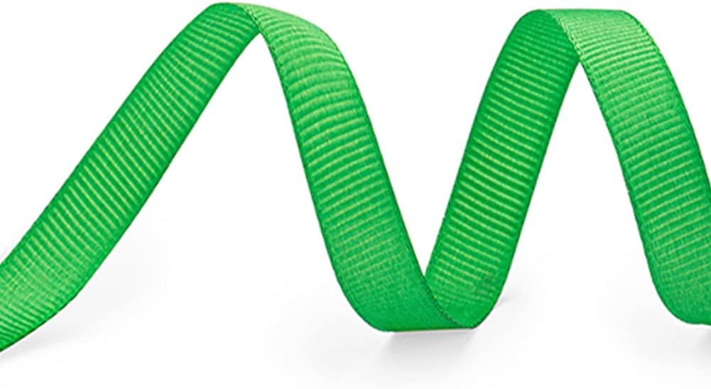 LIUYAXI 3/8" X 50 Yards Solid Green Grosgrain Ribbon, Perfect for Crafts, Wedding Decor, DIY Hair Accessories, Sewing, Gift Package Wrapping and More