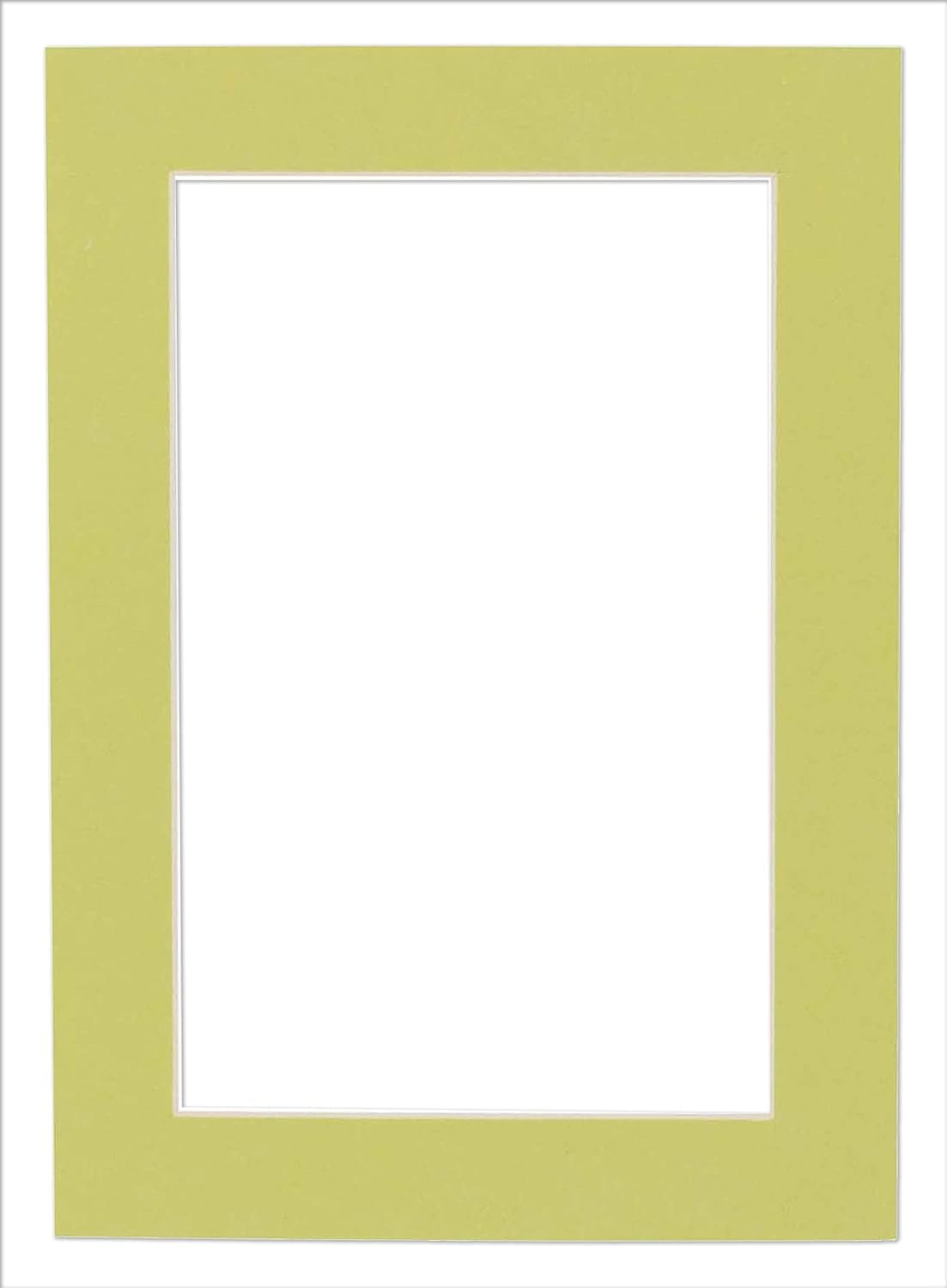 5x7 Mat for 8.5x11 Frame - Precut Mat Board Acid-Free Pistachio Green 5x7 Photo Matte For a 8.5x11 Picture Frame, Premium Matboard for Family Photos, Show Kits, Art, Picture Framing, Pack of 1 Mat