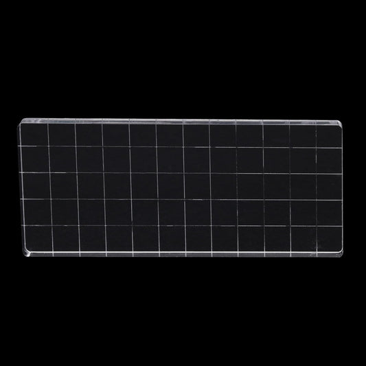 Clear Acrylic Stamp Blocks, 1.57" * 4.92" Acrylic Stamping Blocks Tools Clear Stamps with Grid Lines for Photography Props Scrapbooking Crafts Card Making