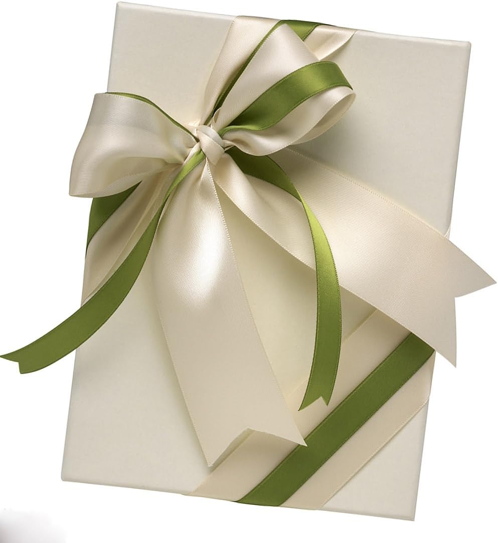 1-1/2" Width x 100 Yards Satin Ribbon, Ivory Ribbon Perfect for DIY Craft, Bows, Gift Wrapping, Flower Bouquet, Valentine's Day, Christmas and Party Decoration