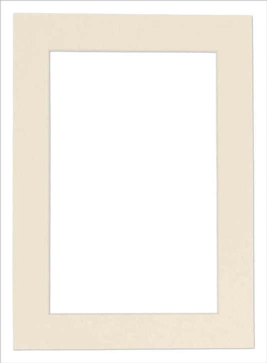 5.5x8.5 Mat for 8.5x11 Frame - Precut Mat Board Acid-Free Textured Cream 5.5x8.5 Photo Matte for a 8.5x11 Picture Frame, Matboard for Family Photos, Show Kits, Art, Picture Framing, Pack of 1 Mat
