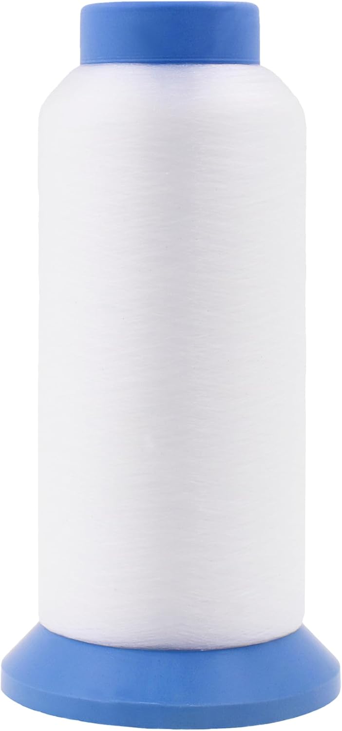 Mandala Crafts 4 Pack of Serger Threads Cones Spools - 0.1mm 22860 Yards Polyester Clear Threads for Sergers Machine and Overlock Quilting Sewing Machine