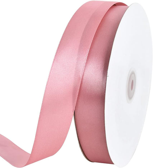 TONIFUL 1 Inch x 100yds Rose Gold Satin Ribbon, Thin Solid Color Satin Ribbon for Gift Wrapping, Crafts, Hair Bows Making, Wedding Party Decoration, Invitation Cards, Floral Bouquets, Christmas