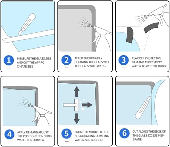 Rockrose Professional Window Tint for Home – One Way Privacy Window Film for Home Offices Heat Blocker Reflective Adhesive Mirror Tint with 99% UV Block – Silver 48in x 100FT