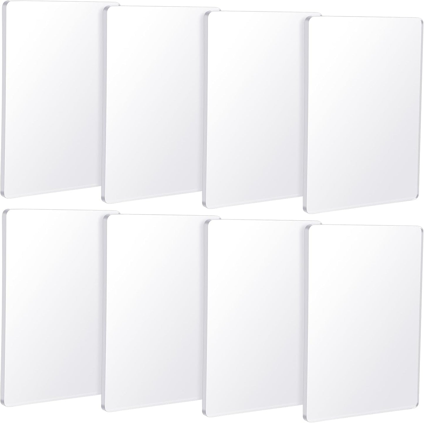 Threlaco 8 Pack Monoprinting Print Plates 5 x 7 Inch Reusable Silicone Plate Class Printing Plates for Press Art Printmaking for Card Making, Scrapbooking, Art Craft Scrapbooking and Journaling