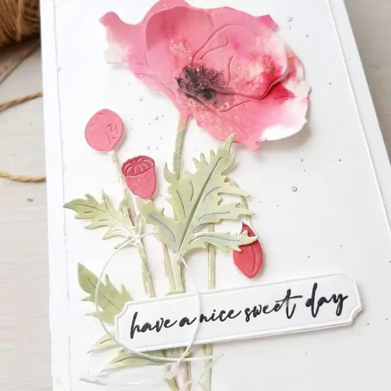 Lapoo Flowers Metal Cutting Die for Scrapbooking - Durable, Cut Stencils for DIY Scrapbook Photo Album Decorative Paper Card, Card Making Supplies, Embossing (Lotus 5.9 x 3 in)