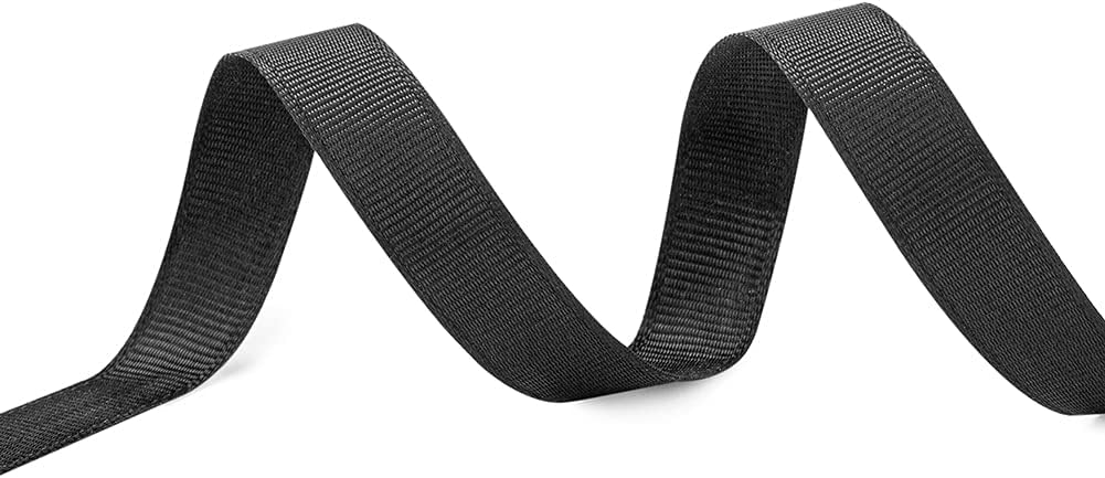 LIUYAXI 1/2" X 50 Yards Solid Black Grosgrain Ribbon, Perfect for Crafts, Wedding Decor, DIY Hair Accessories, Sewing, Gift Package Wrapping and More