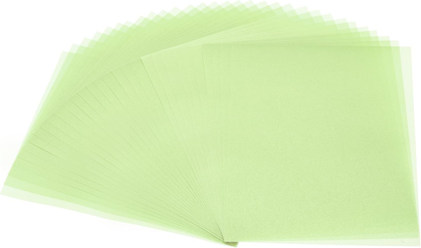 PATIKIL 60 Sheets Vellum Paper 4.25x5.5, Vellum Paper Printable Translucent Paper 100GSM Colored for Invitations Laser Inkjet Printing Card Making Crafting Wedding Tracing, Green
