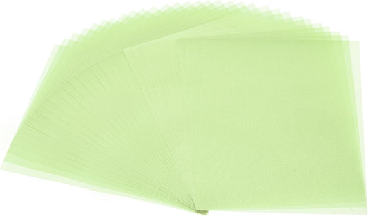 PATIKIL 60 Sheets Vellum Paper 4.25x5.5, Vellum Paper Printable Translucent Paper 100GSM Colored for Invitations Laser Inkjet Printing Card Making Crafting Wedding Tracing, Green