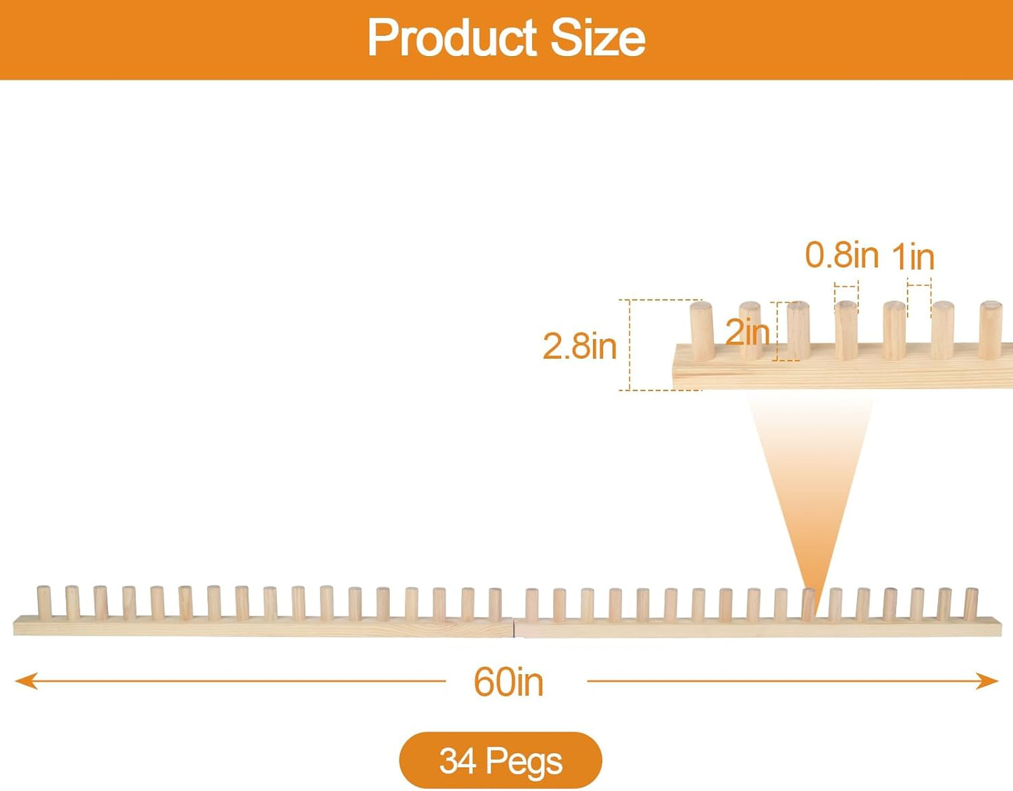 QWM Chunky Blankets Loom Knitting Looms Long Installation Free and Adjustable Foldable Portable Extra Loom Large 38,48,60, 72,84,96 Inch (60inch)