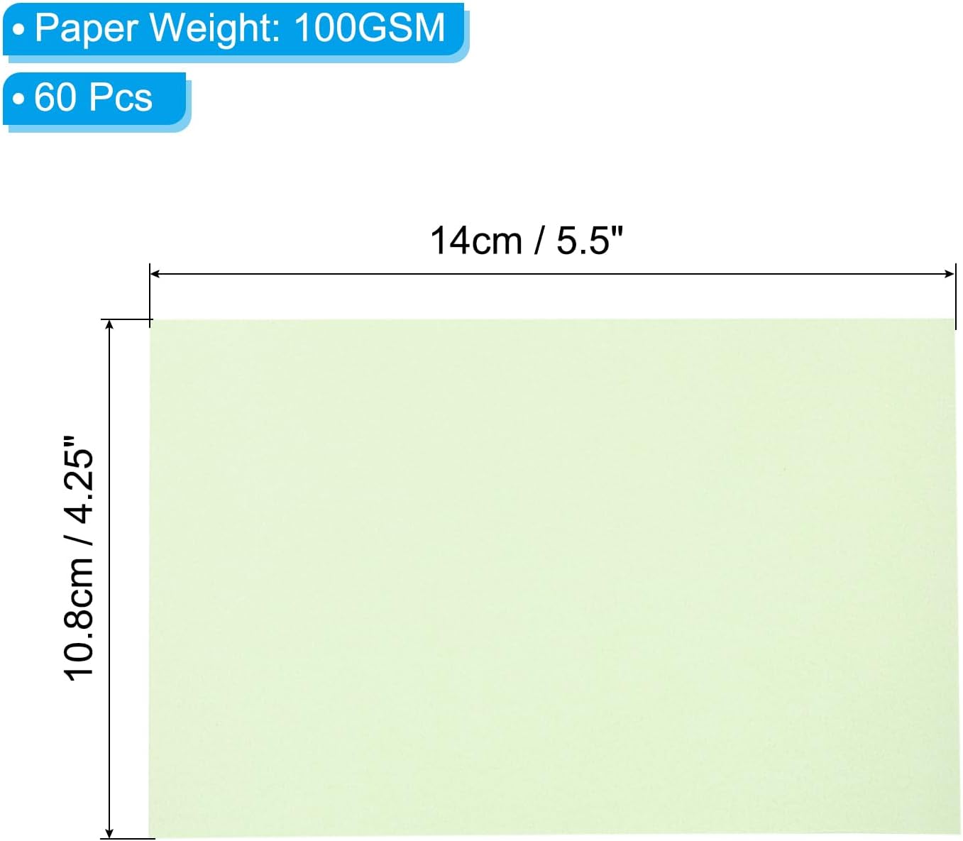 PATIKIL 60 Sheets Vellum Paper 4.25x5.5, Vellum Paper Printable Translucent Paper 100GSM Colored for Invitations Laser Inkjet Printing Card Making Crafting Wedding Tracing, Green