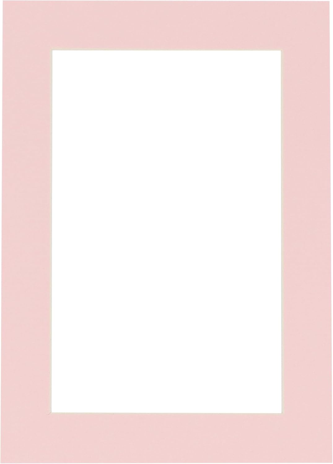 5x7 Mat for 8.5x11 Frame - Precut Mat Board Acid-Free Show Kit with Backing Board, and Clear Bags Soft Pink 5x7 Photo Matte Made to Fit a 8.5x11 Picture Frame Matboard for Framing, Pack of 1 Mat